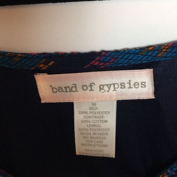 Band Of Gypsies mini cap sleeve boho Aztec southwestern print dress Sz Medium - Picture 5 of 15